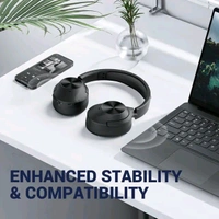 E11 Hybrid Active Noise Cancelling Headphones Wireless Over Ear Bluetooth Headphones with Microphone Deep Bass, Wireless Headphones with Hi-Fi Audio, Memory Foam Ear Cups, 30H Playtime - Black - Black, ✈️📦 DELIVERY by 12 to 15+ Days