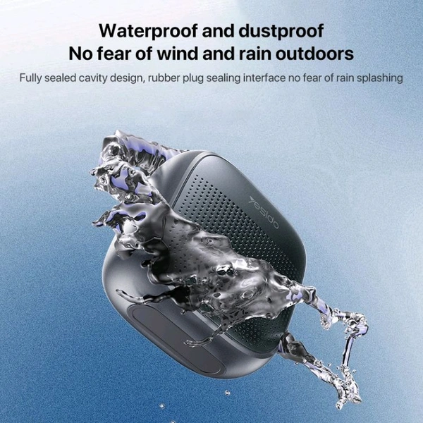 Yesido YSW24 5W Waterproof Mini Portable Outdoor Super Bass Bluetooth Speaker - Black, ✈️📦 DELIVERY by 12 to 15+ Days