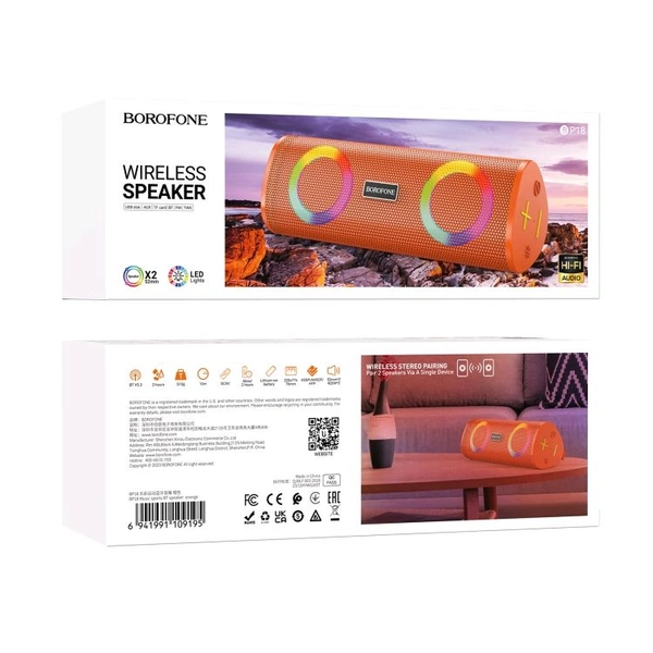 Borofone BP18 Portable Waterproof Sports Wireless Bluetooth Speaker - Green, ✈️📦 DELIVERY by 12 to 15+ Days
