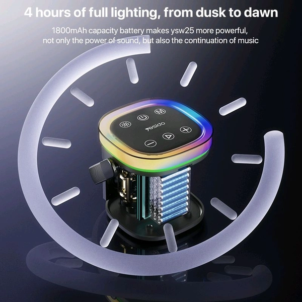 Yesido YSW25 8W RGB Waterproof Mini Portable Outdoor Bluetooth Speaker - Black, ✈️📦 DELIVERY by 12 to 15+ Days