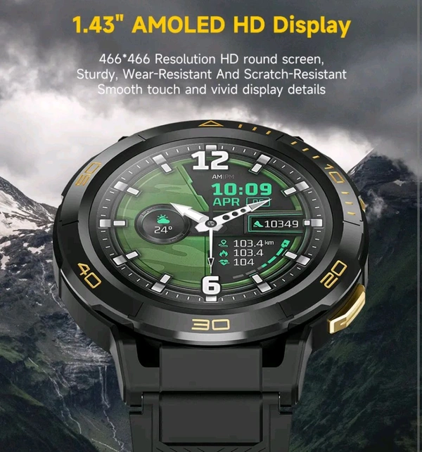 Z1 Rugged Hybrid Quality Android 4G Sim Card Slot Smart Watch IP68 Waterproof With Titanium Bezel Single Camera- Indian 4G Network Support (2GB RAM 16GB ROM) - BLACK, ✈️📦Will Be Delivered In 12 Days