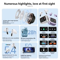 Live Beam 3 LIVE BEAM 3 Bluetooth 5.4 High Certified Quality Wireless Earbuds With Amoled Touch Screen Display (680mAh Battery) - BLACK