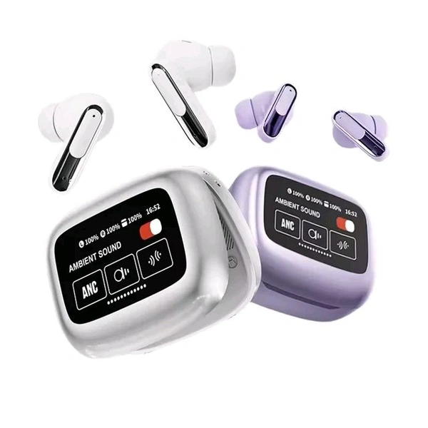 Live Beam 3 LIVE BEAM 3 Bluetooth 5.4 High Certified Quality Wireless Earbuds With Amoled Touch Screen Display (680mAh Battery) - BLUE