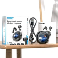 Round Hi-Fi LX30 Round Hi-Fi LX-30 Wireless Bluetooth Earphone With Full Colour Intelligent Touch Display, 30 Hours Playtime, New Bluetooth 5.4 Technology (Black / White) - WHITE