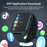 KOM3 4G Smart Watch With Camera - BLACK