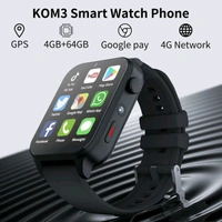 KOM3 4G Smart Watch With Camera - BLACK