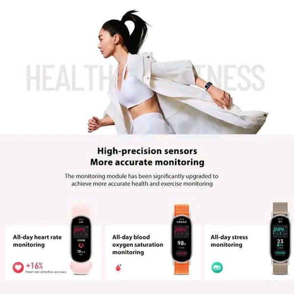 Xiaomi Mi Band 9 Fitness Tracker With Heart Rate Monitoring | Sleep Tracking | 21 Days Battery Life HyperOS - BLACK