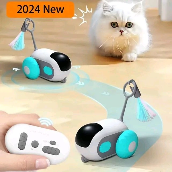 Mobi Hard MobiHard Remote Control KIDS / DOG / CAT TOY, Boredom Busters for Cats Whisker Fun Cat Toy, Cat Toy Self Play, Automatic Moving Cat Toy for Indoor Cats - ORANGE WHEEL, 1 Piece