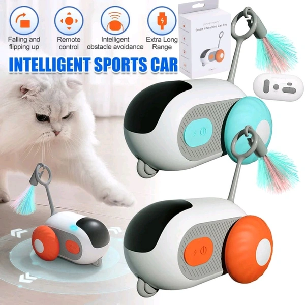 Mobi Hard MobiHard Remote Control KIDS / DOG / CAT TOY, Boredom Busters for Cats Whisker Fun Cat Toy, Cat Toy Self Play, Automatic Moving Cat Toy for Indoor Cats - BLUE WHEEL, 2 Pieces