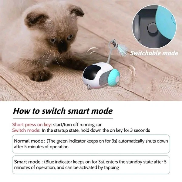 Mobi Hard MobiHard Remote Control KIDS / DOG / CAT TOY, Boredom Busters for Cats Whisker Fun Cat Toy, Cat Toy Self Play, Automatic Moving Cat Toy for Indoor Cats - ORANGE WHEEL, 2 Pieces