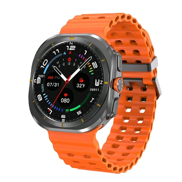 Z7 Ultra 2024 With Amoled Display And Sport Sos Compass Navigation Heath Sleep Monitor Mobile Phone Calls - ORANGE