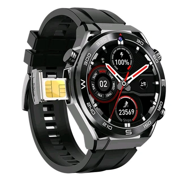 B8 4G SIM B8 4G Smart Watch With Nano SIM Support Dual Cameras (India 4G Network Supported) - SILVER GREY