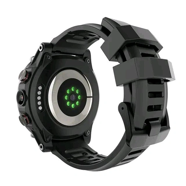 V20 MAX 1.6 inch WiFi 4G SIM Card Dual Camera 900mAh Battery Smart Watch (Black Silicon) (India 4G Network Support) - 4GB - 128GB, Black
