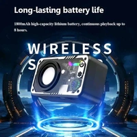 V1 Portable Wireless Mini Bluetooth With High Fidelity 3D Sound LED Technology Subwoofer Small Speaker  - Black