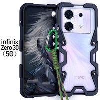 Infinix Zero 30 5G Alluminium Metal Bumper High Quality Crafted Protection Back Cover Case - Infinix Zero 30 5G, Silver