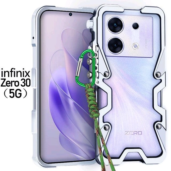 Infinix Zero 30 5G Alluminium Metal Bumper High Quality Crafted Protection Back Cover Case - Infinix Zero 30 5G, Black