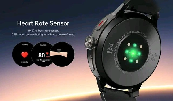 DM82 Global Version 4G SIM Android 1.75 Inch Amoled Display IP67 Water Resistant Smart Camera Smartwatch - 2GB + 16GB, Black