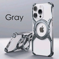 Titanium Frameless Cooling Luxury Bracket Case For iPhone 13 , iPhone 14, iPhone 15, iPhone 16 Series - Grey, iPhone 13 PRO MAX