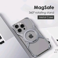 Titanium Frameless Cooling Luxury Bracket Case For iPhone 13 , iPhone 14, iPhone 15, iPhone 16 Series - Silver, iPhone 14 PRO