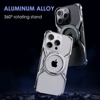 Titanium Frameless Cooling Luxury Bracket Case For iPhone 13 , iPhone 14, iPhone 15, iPhone 16 Series - Silver, iPhone 14 PRO