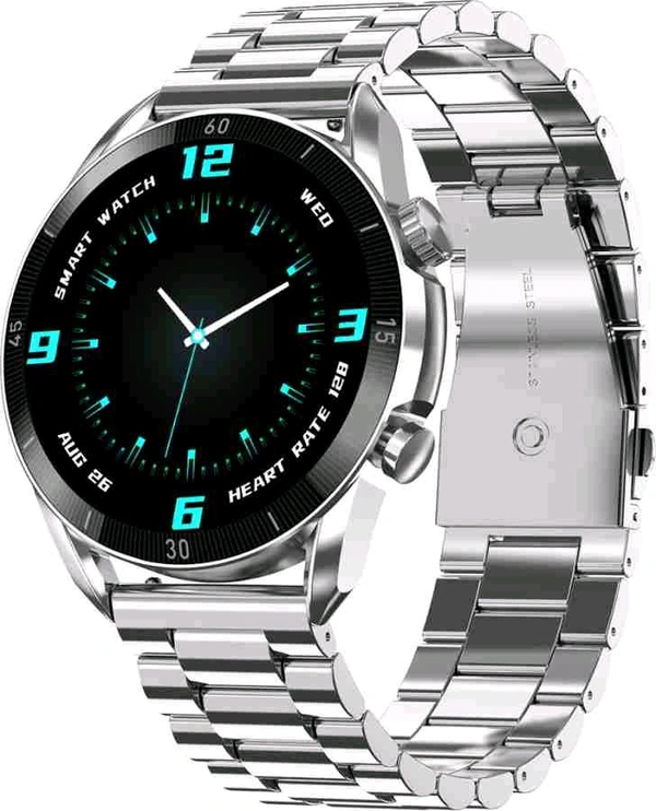 Fireboltt Fire-Boltt Legacy 1.43 AMOLED Bluetooth Calling with First Ever Wireless Charging Smartwatch (Silver Strap, 1.43) - Silver Strap
