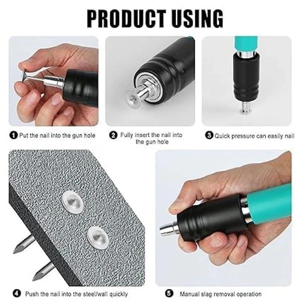bosig Nail Wall Fastening Tool for Cement Wall Heavy Duty Fast Hitting Rivet Gun