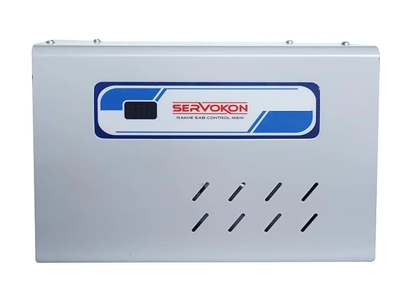 servokon SK515A digital voltage Stabilizer for AC up to 2.0 ton (150-300v) (white)