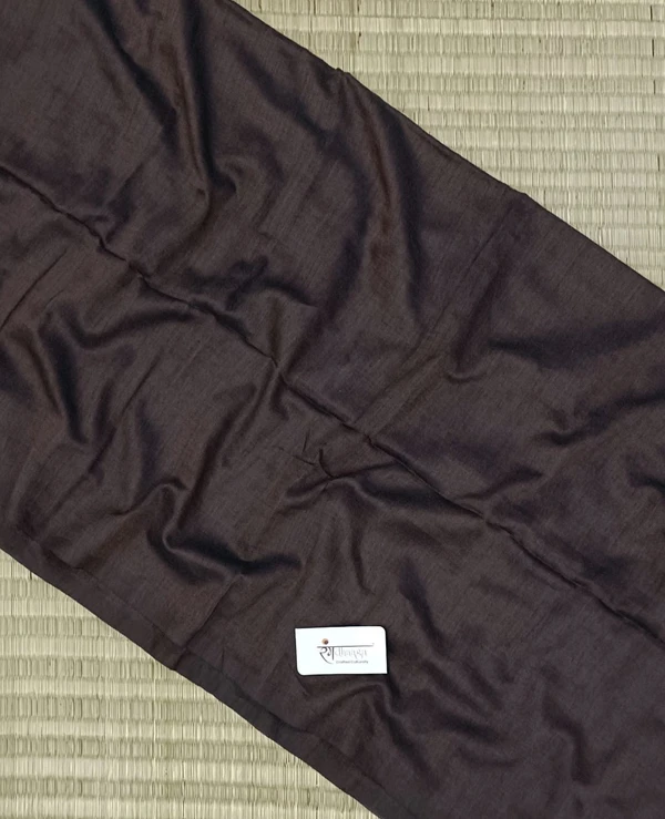 RangDhaaga Brown Khadi Saree