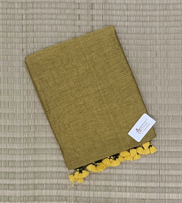 RangDhaaga Mustard Khadi Saree - Free