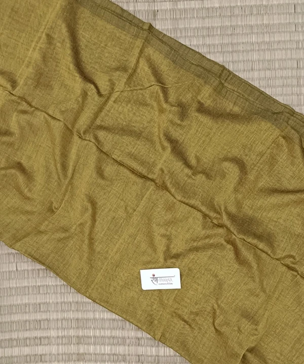 RangDhaaga Mustard Khadi Saree - Free