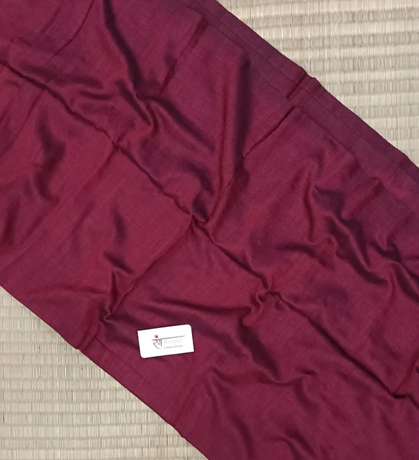 RangDhaaga Maroon Khadi Saree - Free