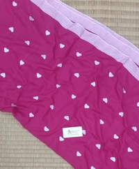 RangDhaaga Pink Heart Embroidery Saree
