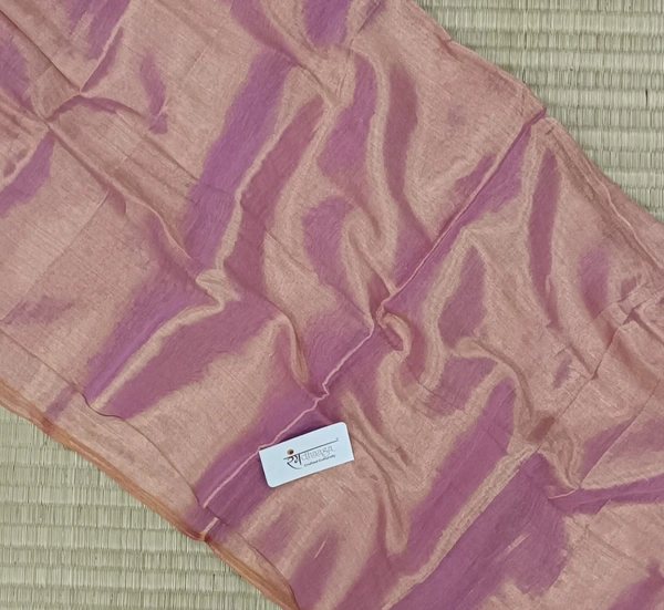 RangDhaaga Mauve Raga Tissue Saree