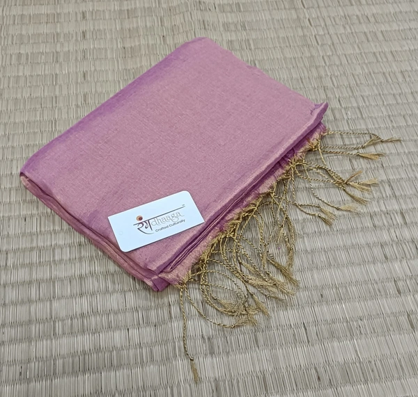 RangDhaaga Mauve Raga Tissue Saree