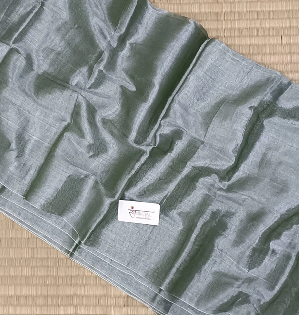 RangDhaaga Grey Raga Tissue Saree
