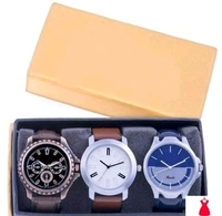High Quality Premium Analog Watch 3 Combo Set  - Multi Colour, Free Size