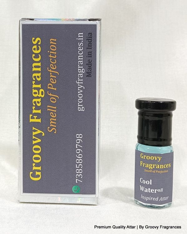Groovy Fragrances Cool Water Long Lasting Perfume Roll-On Attar | Unisex | Alcohol Free by Groovy Fragrances - 3ML