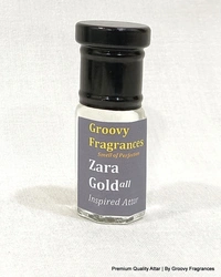 Groovy Fragrances Zara Gold Long Lasting Perfume Roll-On Attar | Unisex | Alcohol Free by Groovy Fragrances - 3ML