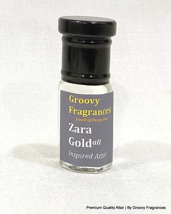 Groovy Fragrances Zara Gold Long Lasting Perfume Roll-On Attar | Unisex | Alcohol Free by Groovy Fragrances - 3ML