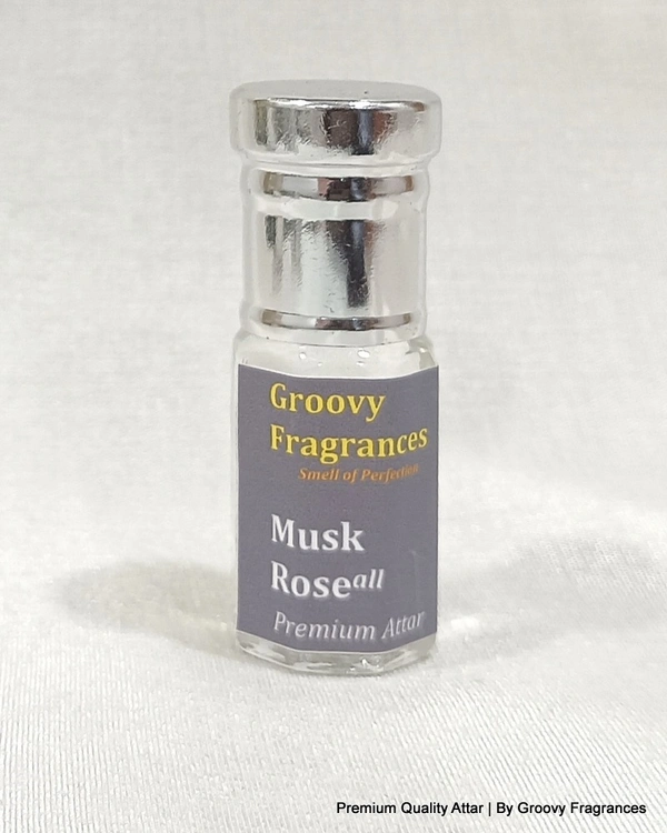 Groovy Fragrances Musk Rose Long Lasting Perfume Roll-On Attar | Unisex | Alcohol Free by Groovy Fragrances - 3ML