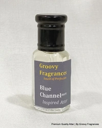 Groovy Fragrances Blue Channel Long Lasting Perfume Roll-On Attar | For Men | Alcohol Free by Groovy Fragrances - 6ML