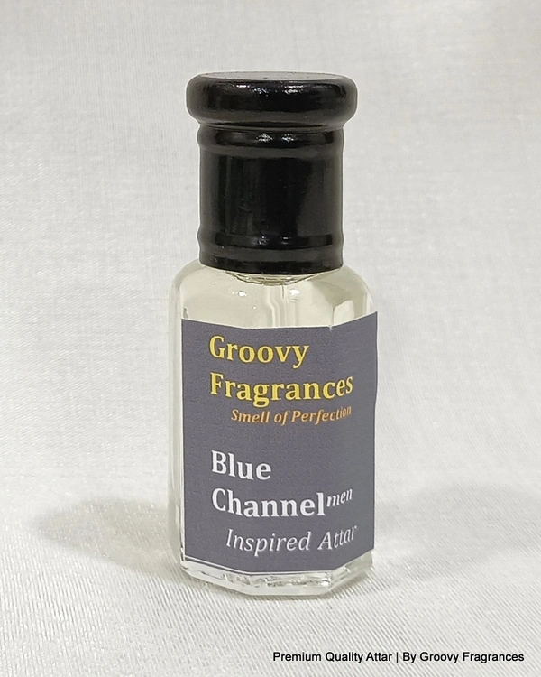 Groovy Fragrances Blue Channel Long Lasting Perfume Roll-On Attar | For Men | Alcohol Free by Groovy Fragrances - 6ML