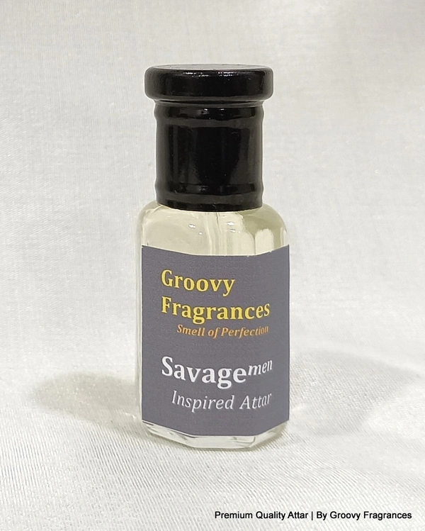 Groovy Fragrances Savage Long Lasting Perfume Roll-On Attar | For Men | Alcohol Free by Groovy Fragrances - 6ML