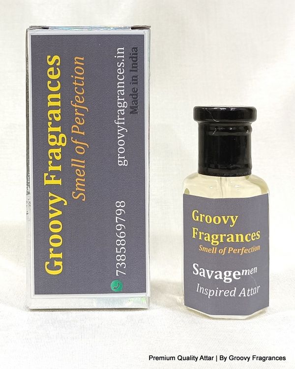 Groovy Fragrances Savage Long Lasting Perfume Roll-On Attar | For Men | Alcohol Free by Groovy Fragrances - 12ML