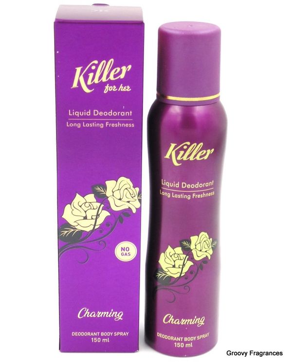 Killer Charming Liquid Deodorant Long Lasting Freshness Body Spray No Gas - For Her - 150ML