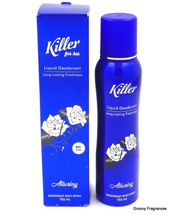 Killer Alluring Liquid Deodorant Long Lasting Freshness Body Spray No Gas - For Her - 150ML