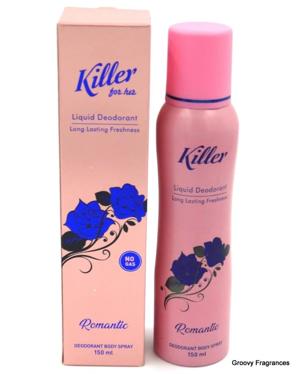 Killer Romantic Liquid Deodorant Long Lasting Freshness Body Spray No Gas - For Her - 150ML