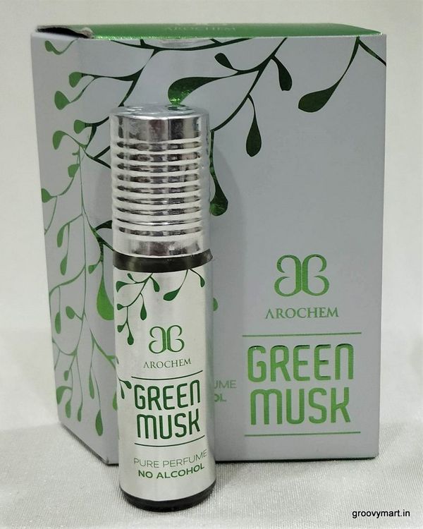 Arochem green musk pefume roll-on attar free from alcohol - 6ML