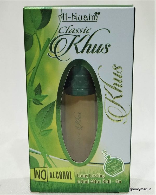 Al Nuaim classic khus perfume roll-on attar free from alcohol - 6ML