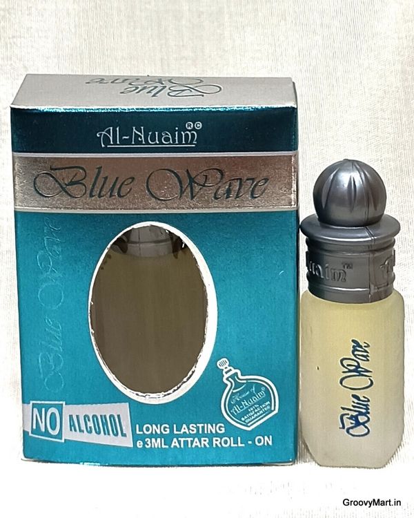 Al Nuaim blue wave perfume roll-on attar free from alcohol - 3ML